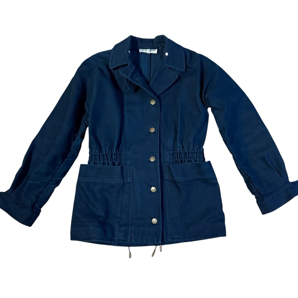 Apiece Apart Blue Cinch Waist Utility Jacket Size XS
